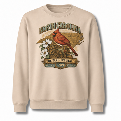 North Carolina Vintage Heritage State Pride Crest Sweatshirt - Sand