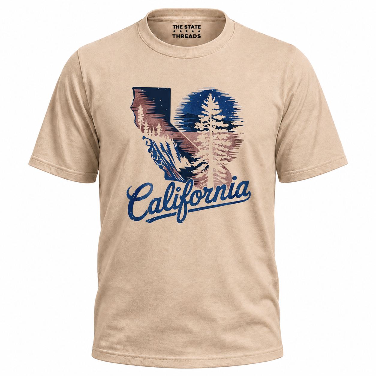 California State Map Retro Sunset Coastal Nature Shirt