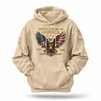 America 250th Anniversary Eagle Flag Hoodie