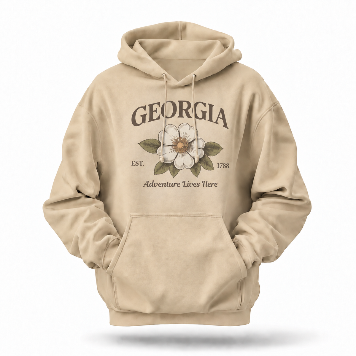 Georgia State Flower Adventure Lives Here Hoodie