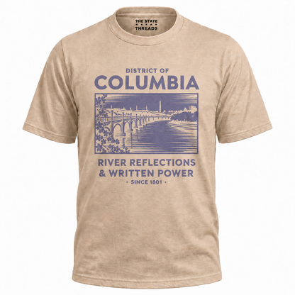 District of Columbia River Reflections Potomac Bridge Vintage Shirt