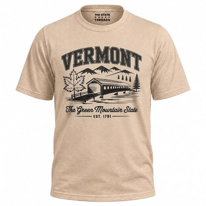 Vermont Green Mountain State Covered Bridge Vintage Shirt