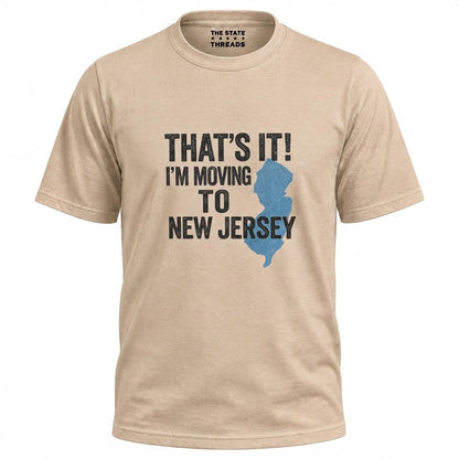 New Jersey Moving To State Map Humorous Graphic Shirt