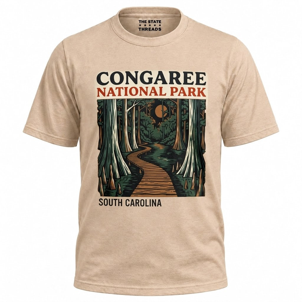 South Carolina Congaree National Park Boardwalk Forest Graphic Shirt
