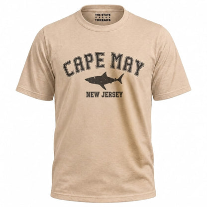 New Jersey Cape May Shark Graphic Coastal Shirt