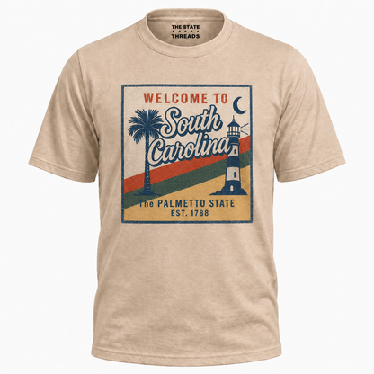 South Carolina Retro Palmetto Lighthouse Shirt