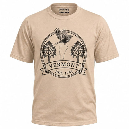 Vermont Hermit Thrush Sugar Maple State Emblem Shirt