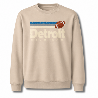 Detroit Michigan Motor City Vintage Athletic Sweatshirt - Sand