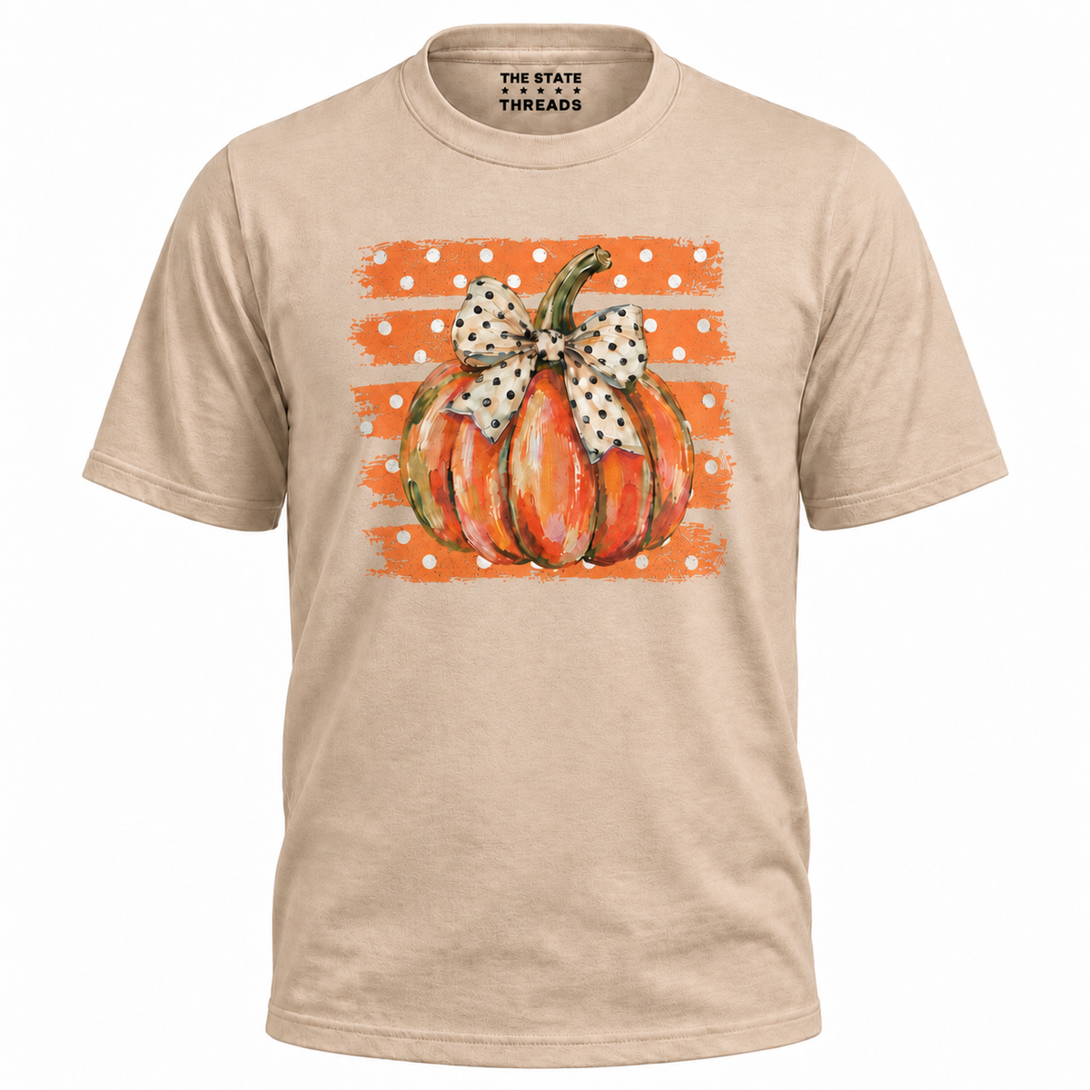America Autumn Preppy Polka Dot Pumpkin Shirt