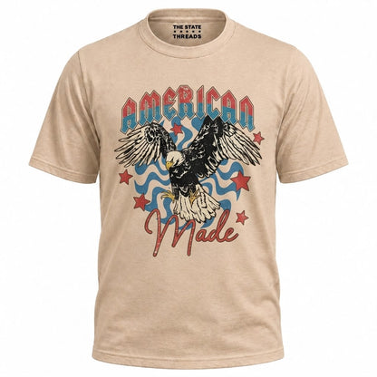 America Made Soaring Eagle Vintage Graphic Independence Shirt