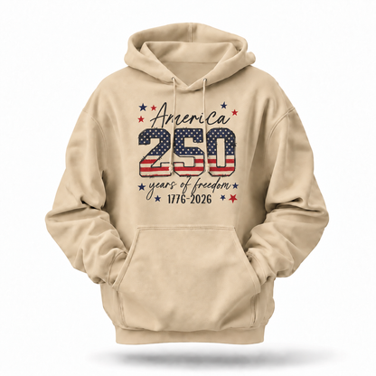 America 250 Years Of Freedom 1776-2026 Hoodie
