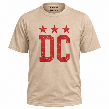 Washington DC Retro Distressed Star Flag Shirt