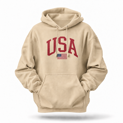 America USA Vintage Flag Distressed Hoodie