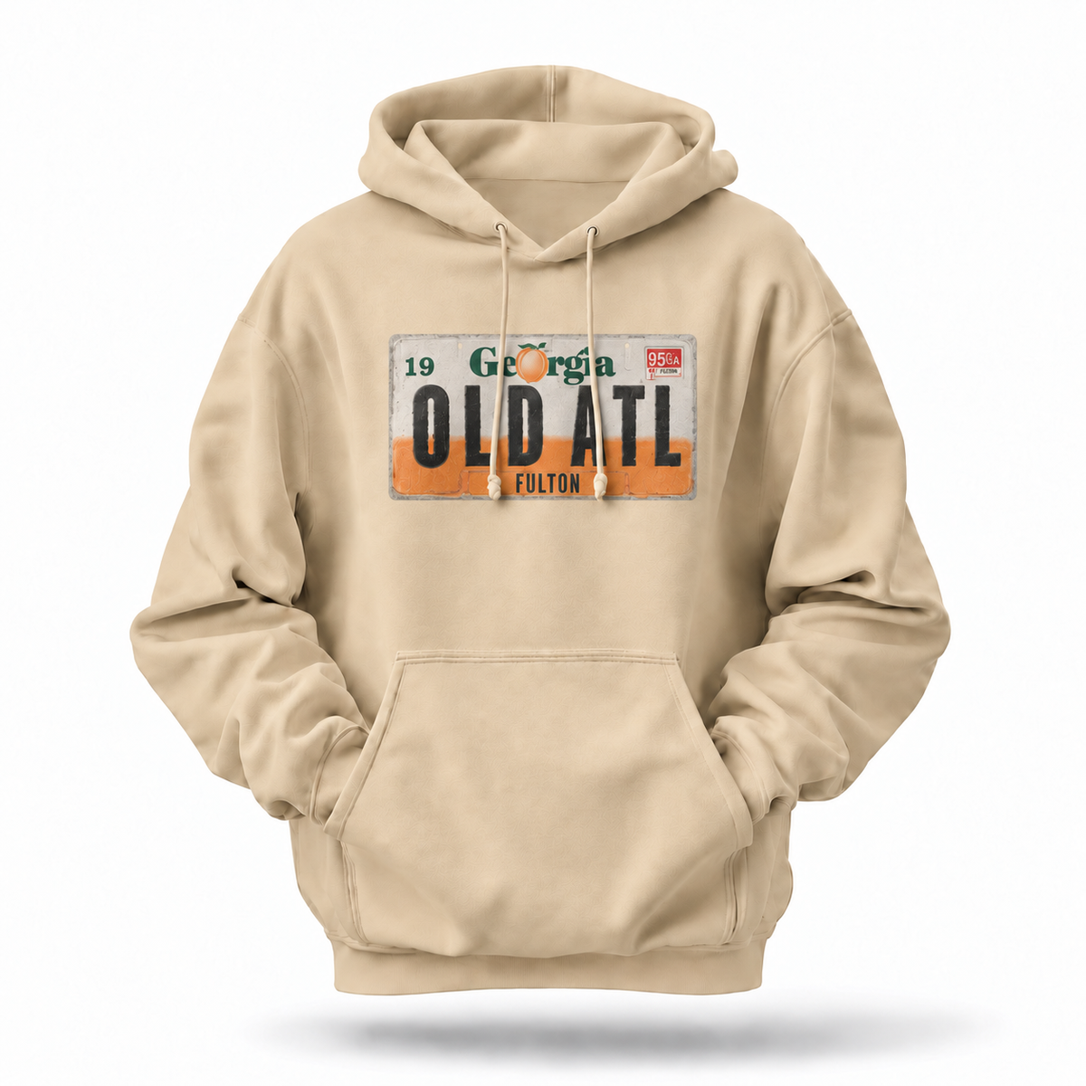 Georgia Old Atl Vintage License Plate Hoodie