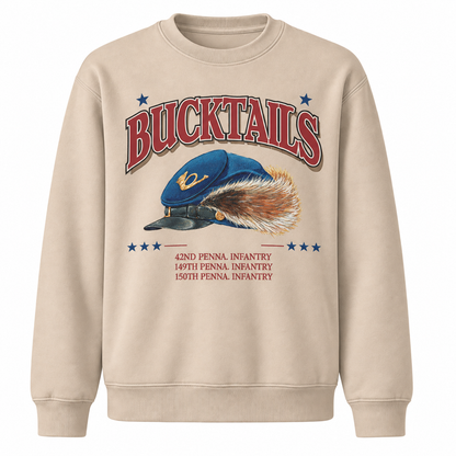 Pennsylvania Bucktails Military Heritage Vintage Distressed Sweatshirt - Sand
