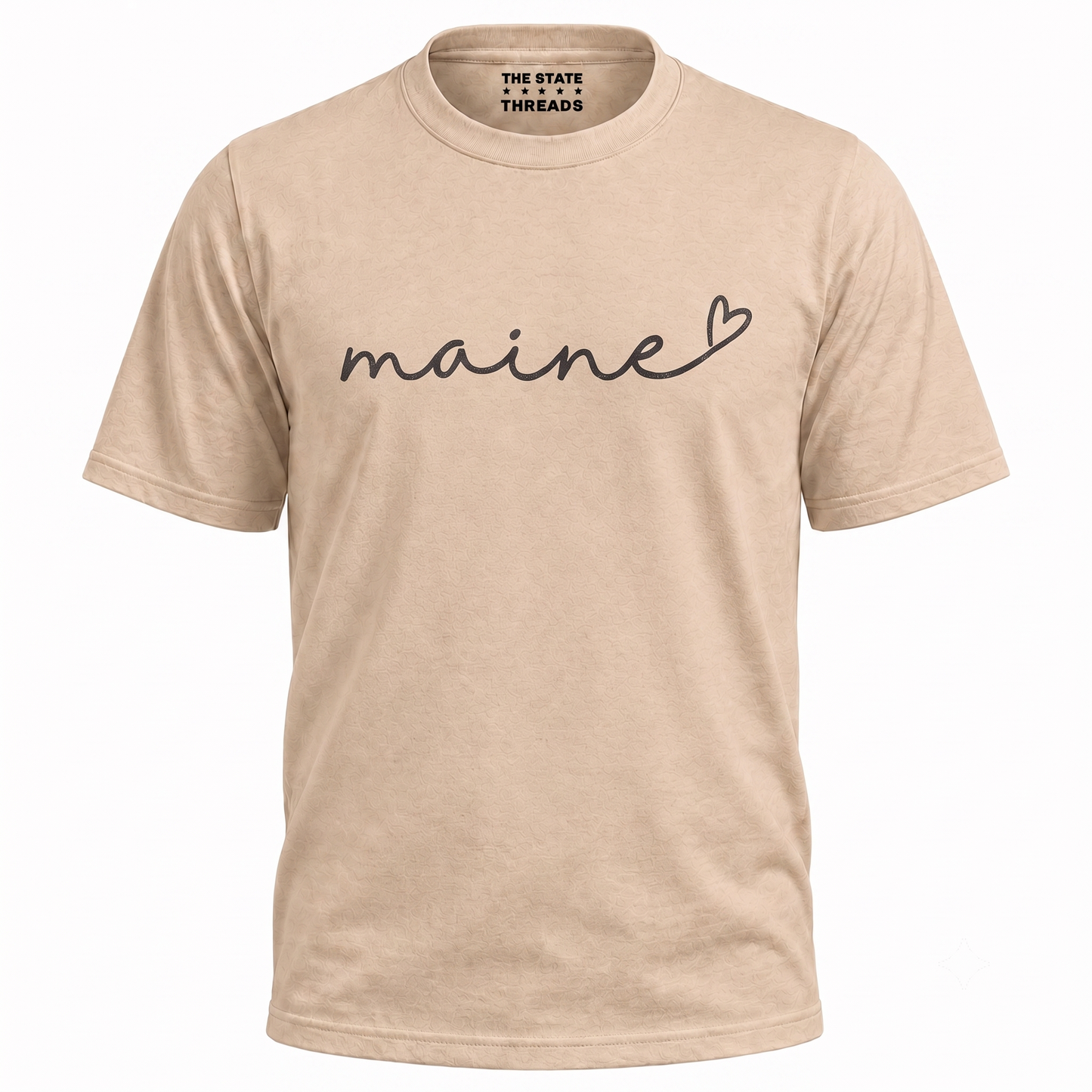 Maine Cursive Script Heart State Pride Shirt