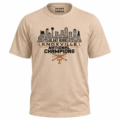 Tennessee Baseball 2024 National Champions Knoxville Skyline Shirt