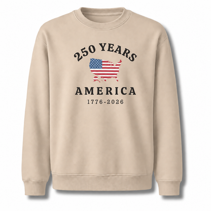 America 250 Years Map 1776 2026 Sweatshirt