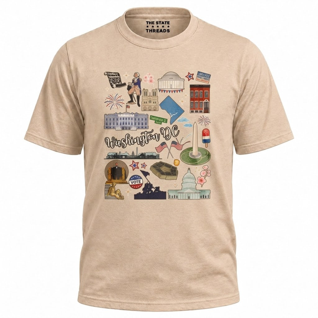 Washington DC Patriotic Icons Collage Shirt