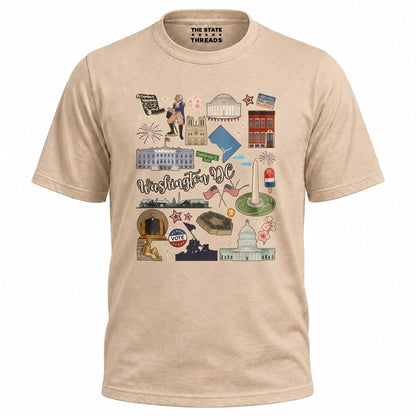 Washington DC Patriotic Icons Collage Shirt