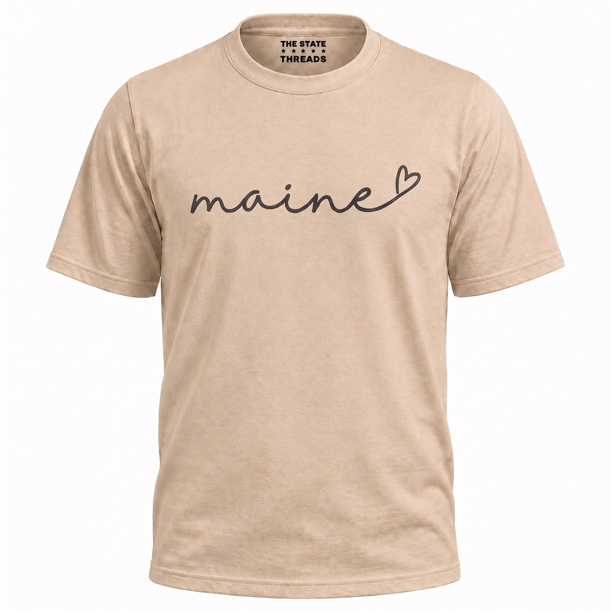 Maine Cursive Script Heart State Pride Shirt