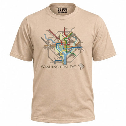 Washington DC Metro Map Transit Minimalist Shirt