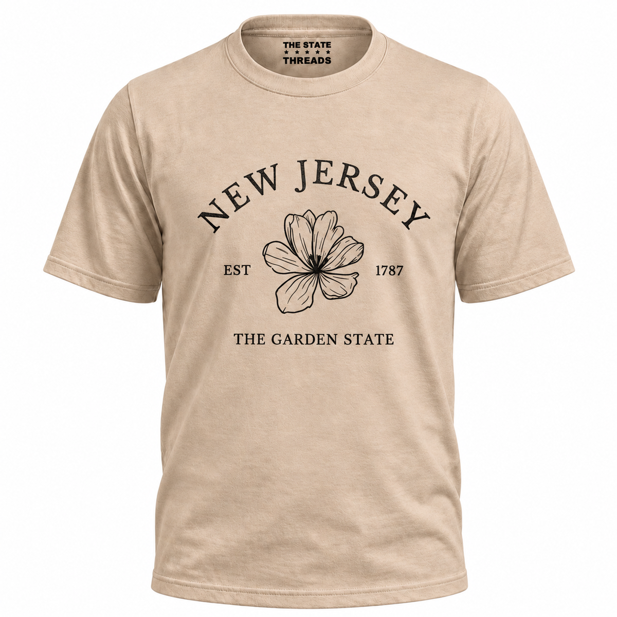 New Jersey Garden State Violet Floral Graphic Shirt