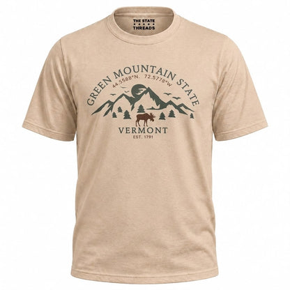 Vermont Green Mountain State Moose Outdoor Adventure Shirt