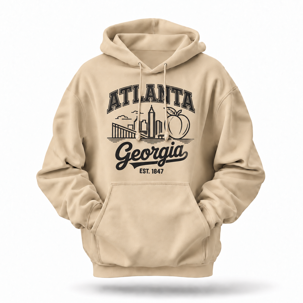 Georgia Atlanta Peach Skyline Est 1847 Hoodie