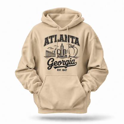 Georgia Atlanta Peach Skyline Est 1847 Hoodie
