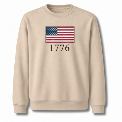 America Minimalist Flag 1776 Vintage Sweatshirt