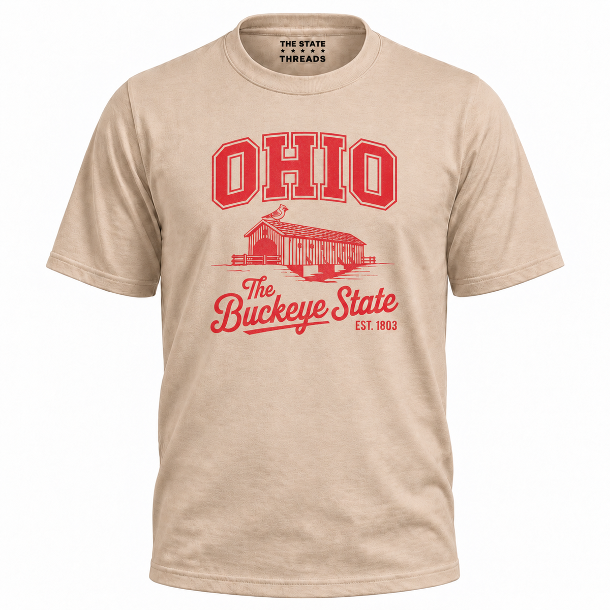 Ohio Buckeye State Covered Bridge Cardinal Shirt