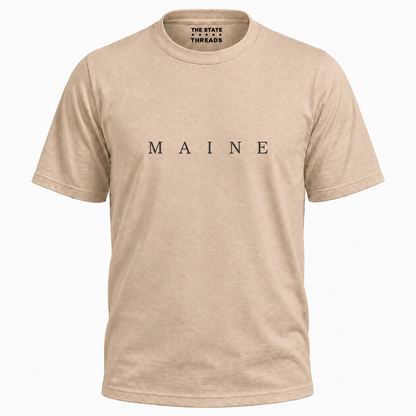 Maine Minimalist Typography State Pride Shirt