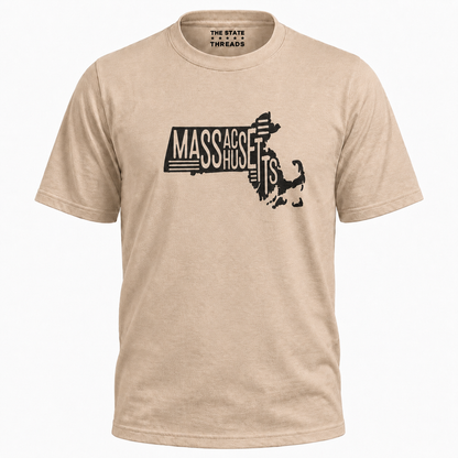 Massachusetts State Map Graphic Pride Shirt
