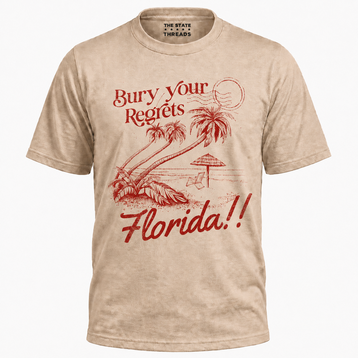 Florida Bury Your Regrets Tropical Coastal Beach Shirt