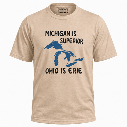 Michigan Is Superior Funny Great Lakes Shirt