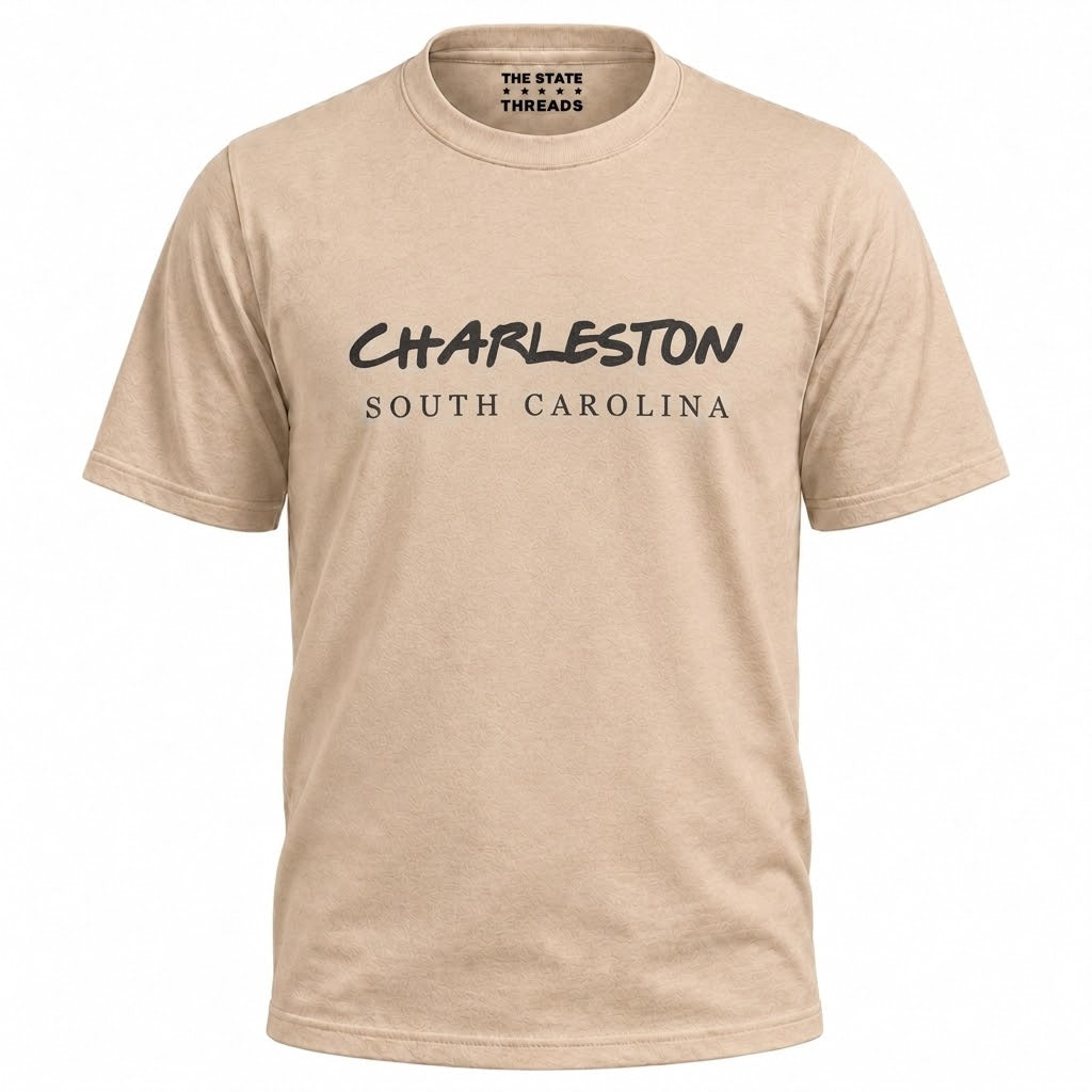 South Carolina Charleston Minimalist Vacation Typography Graphic Shirt