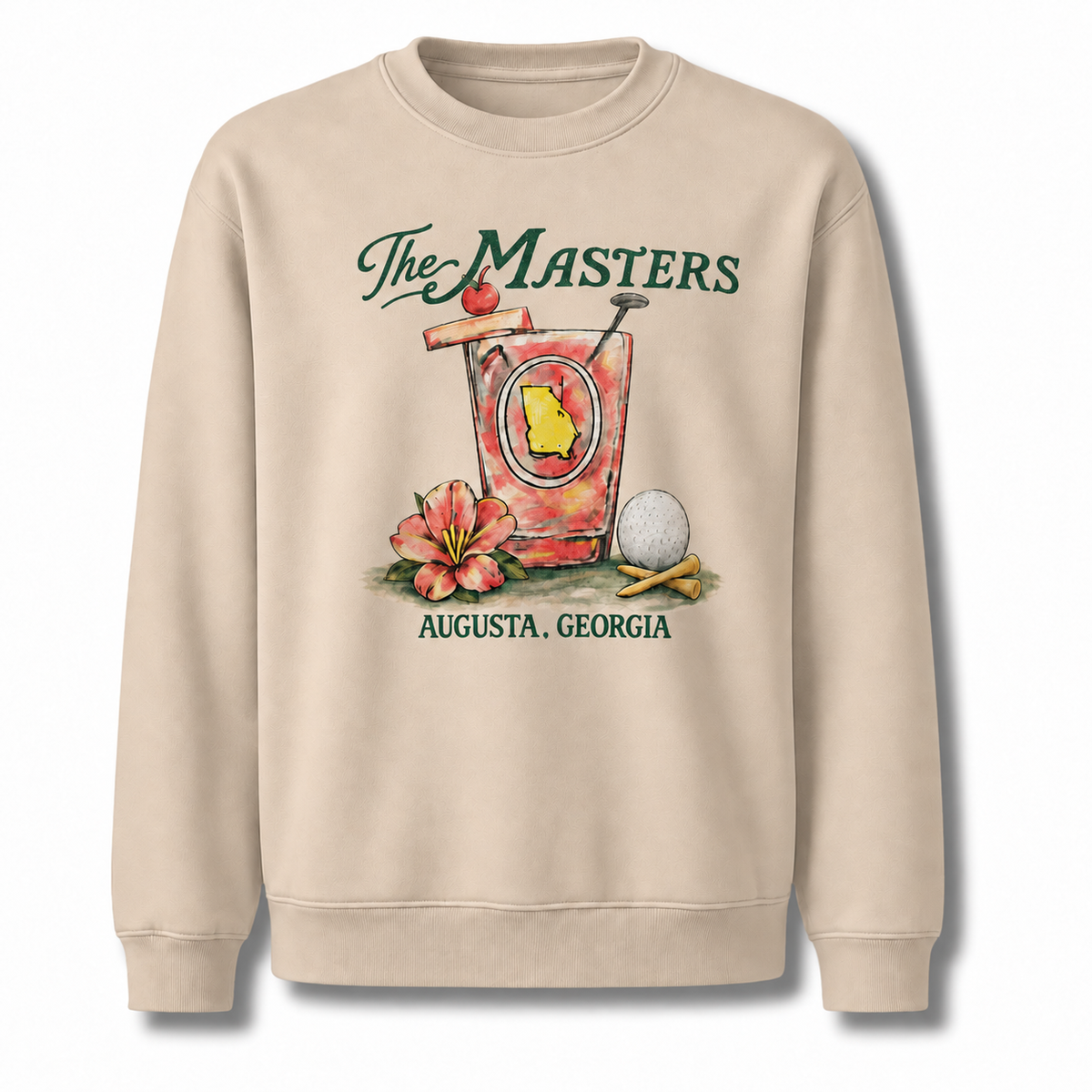 Augusta Georgia Masters Golf Tournament Azalea Sweatshirt - Sand