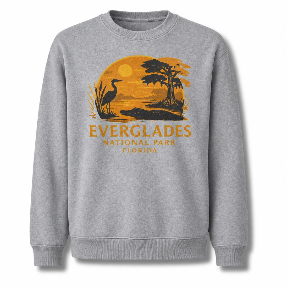 Florida Everglades National Park Nature Vintage Sweatshirt - Sport Grey