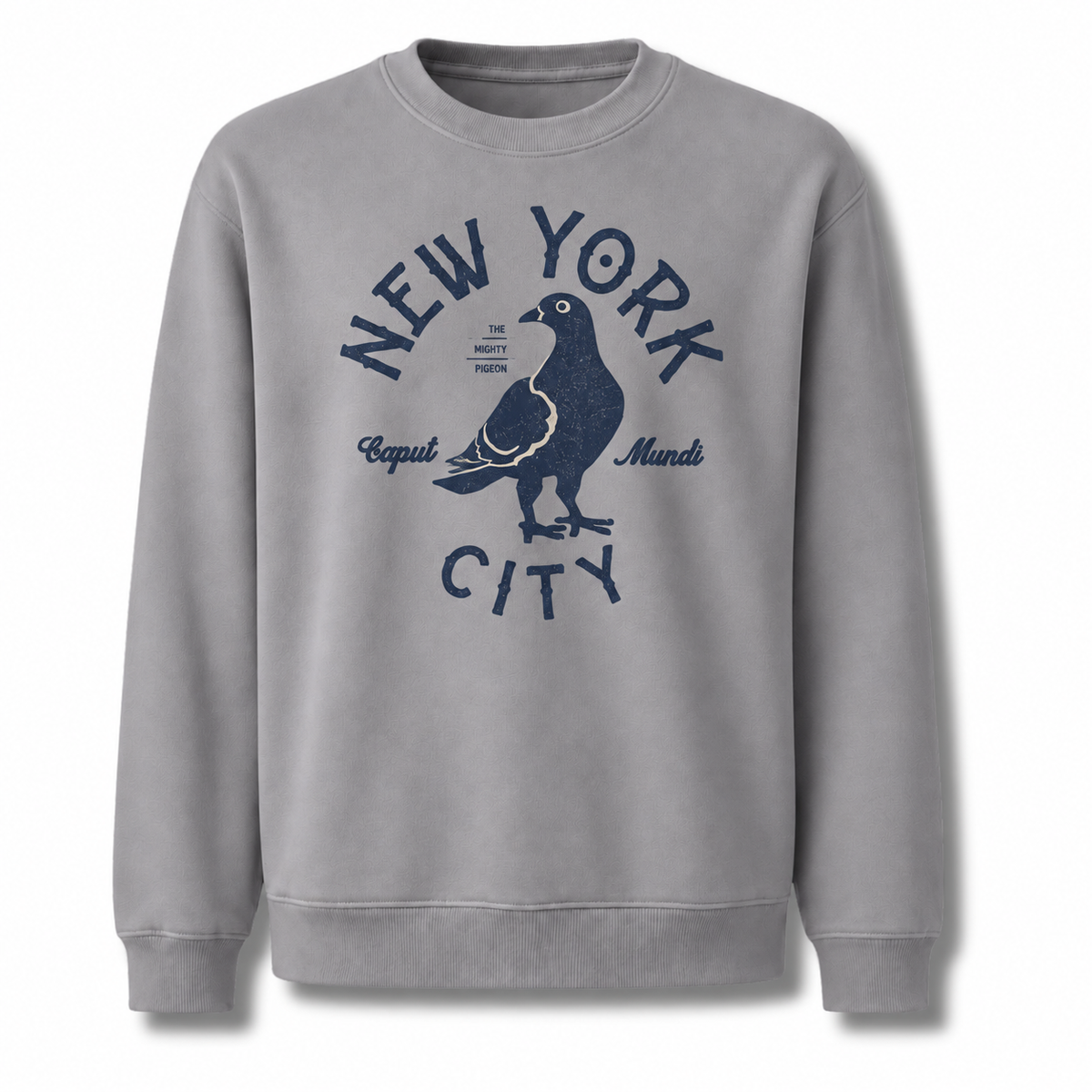 NYC Pigeon Official Bird Vintage Retro Humor Sweatshirt - Sport Grey