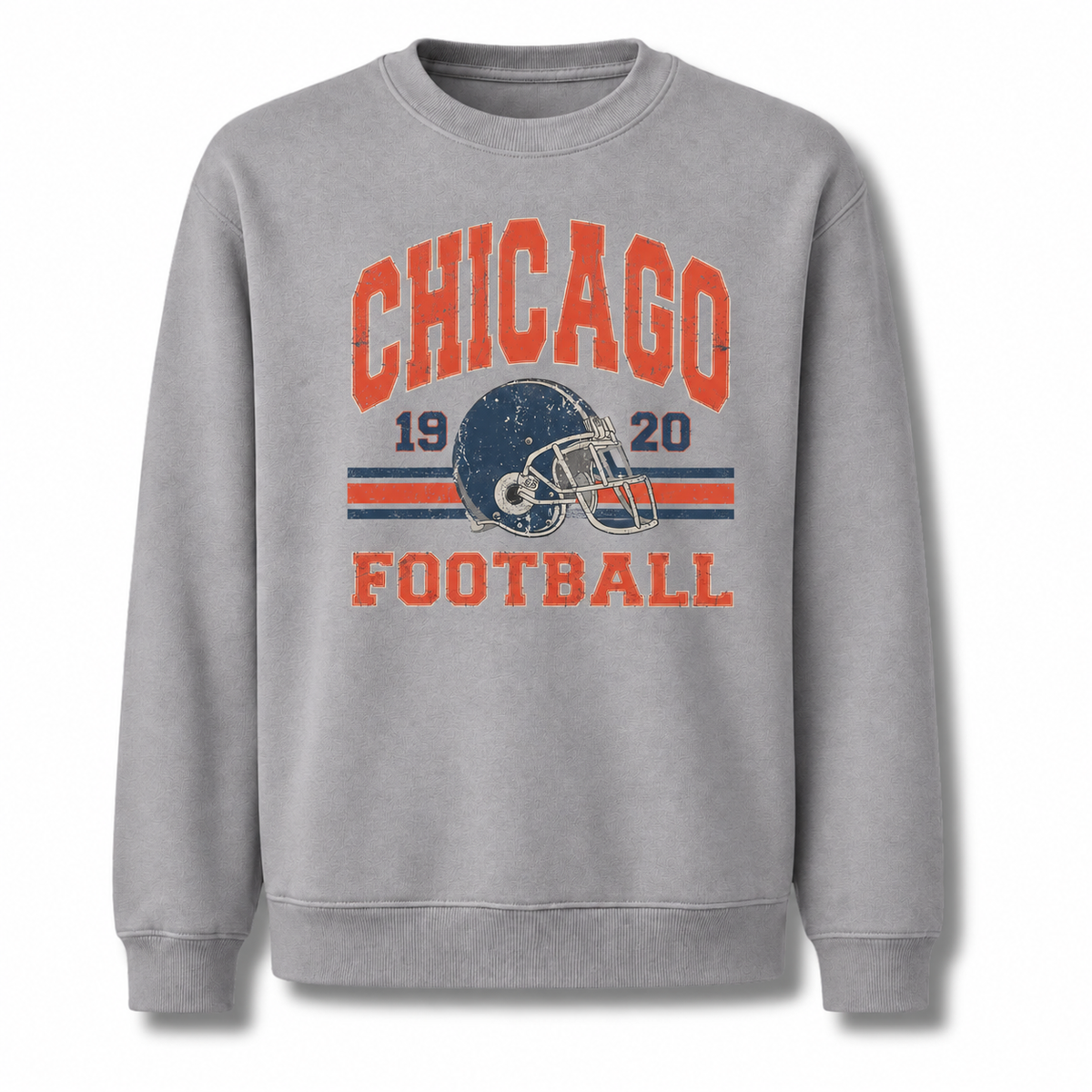 Chicago Football Gameday Retro Vintage Collegiate Sweatshirt - Sport Grey
