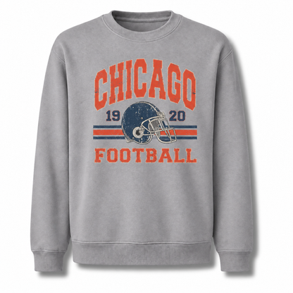 Chicago Football Gameday Retro Vintage Collegiate Sweatshirt - Sport Grey