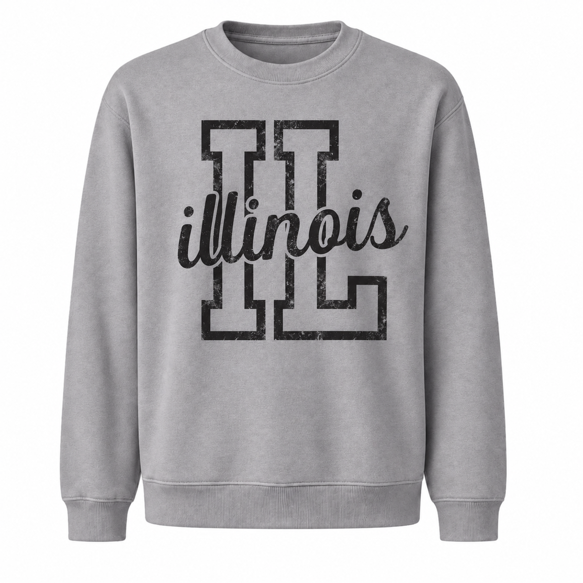 Illinois Classic Vintage Heritage State Pride Sweatshirt - Sport Grey