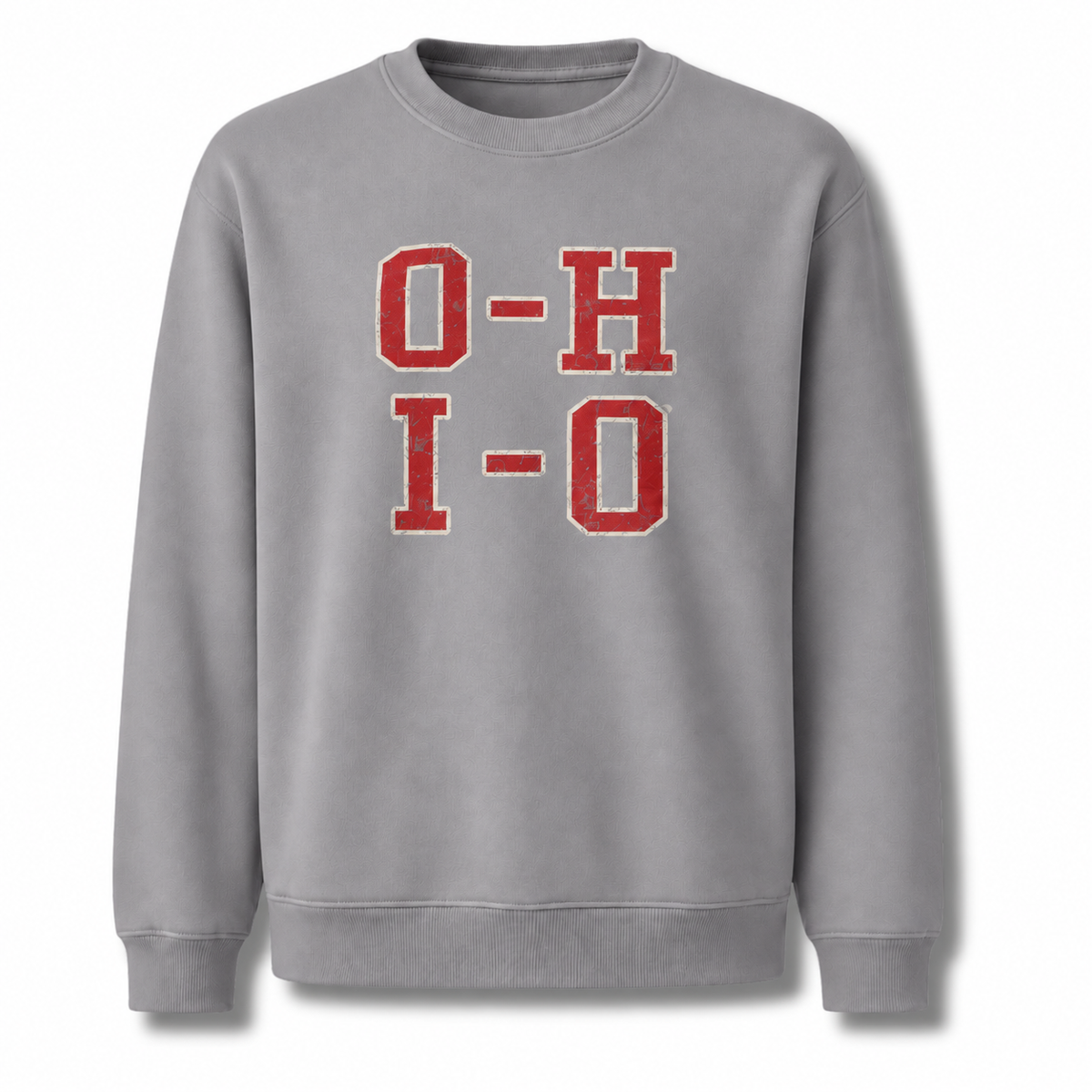 Ohio OH IO Collegiate Varsity Athletic Sweatshirt - Sport Grey