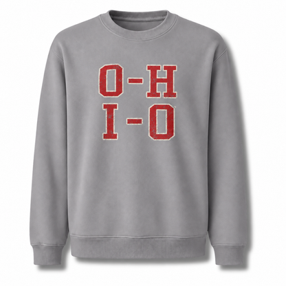 Ohio OH IO Collegiate Varsity Athletic Sweatshirt - Sport Grey