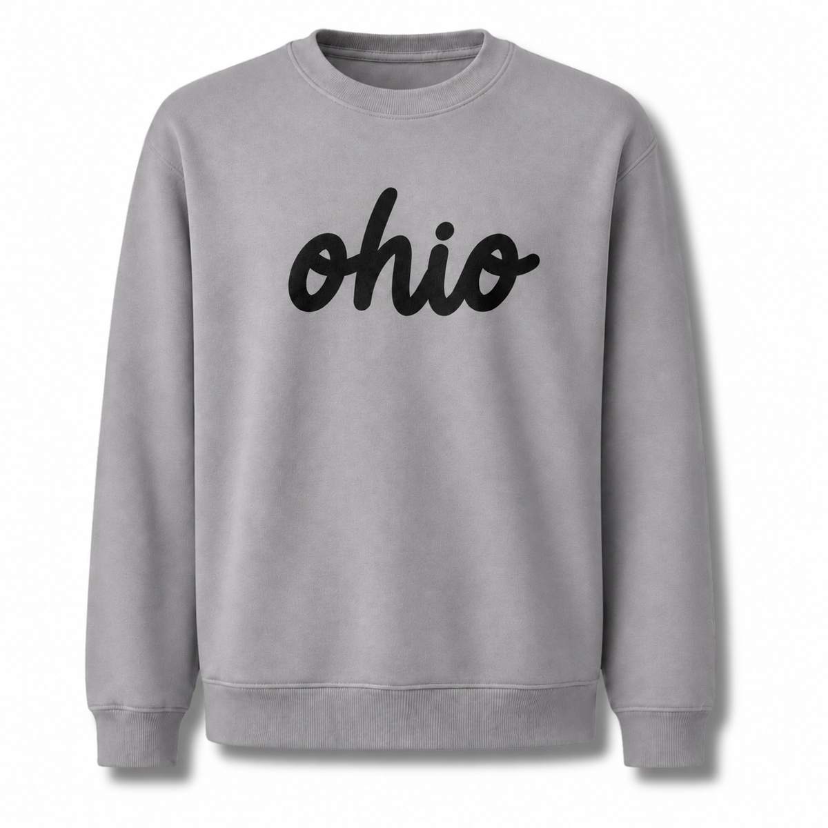 Ohio Minimalist Handwritten Cursive Script Vintage Sweatshirt - Sport Grey