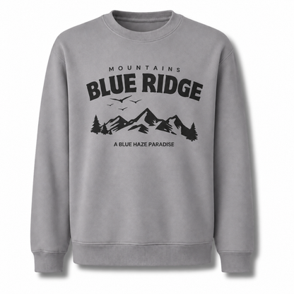 Blue Ridge Georgia Mountains Blue Haze Paradise Sweatshirt - Sport Grey
