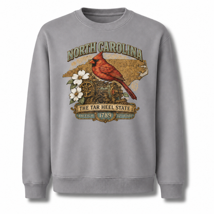 North Carolina Vintage Heritage State Pride Crest Sweatshirt - Sport Grey