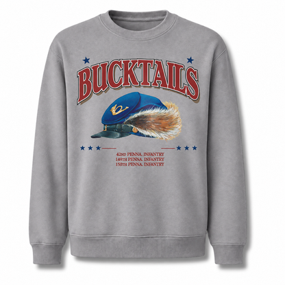 Pennsylvania Bucktails Military Heritage Vintage Distressed Sweatshirt - Sport Grey