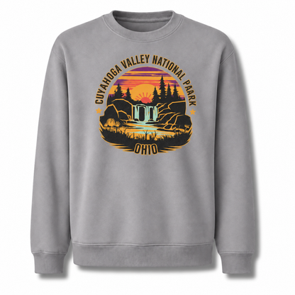 Cuyahoga Valley Ohio National Park Scenic Sweatshirt - Sport Grey